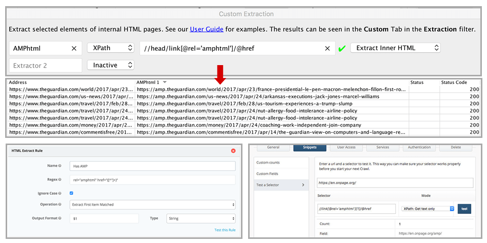 AMP Validation - HTML Extraction